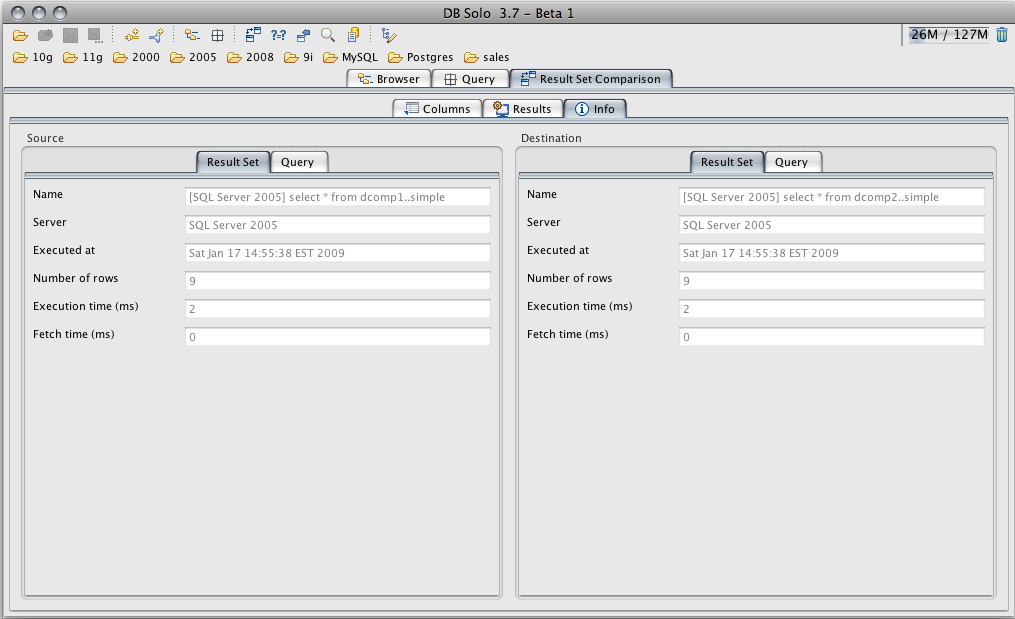 Select Result Sets